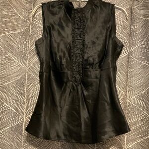 Vintage Y2K black silk dress shirt by The Limited
